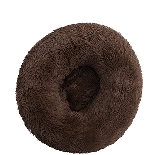 JunJiale Calming Dogs Hundebett, Anti-Angst, maschinenwaschbar, flauschig, luxuriös, rutschfest, wasserdicht, wärmend, gemütlich, weich, rund, Durchmesser 110 cm von JunJiale