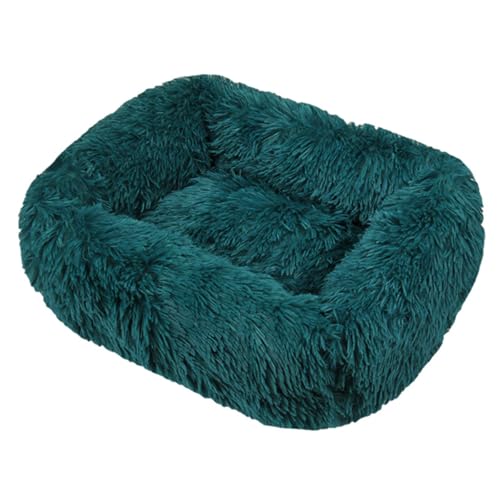 JunJiale Katzenbett, Hundebett für Hunde, waschbares Hundesofa, stützendes Schaumstoff-Haustierbett, wasserdichtes Futter und rutschfeste Unterseite, rechteckig, 109,2 x 88,9 cm, Blausteinblau von JunJiale