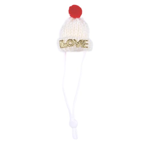 Junhasgood Hundekleidung Weihnachten Weihnachten Schal hat Petmütze elastisches Set Schal Tier Hühnerschloss Tierzubehör Halstuch Hund Personalisiert (c-White, One Size) von Junhasgood