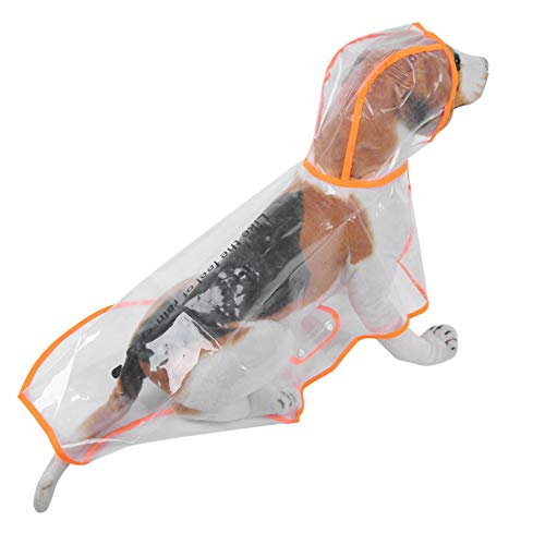 Junlucki Dog Rain Jacket, transparente wasserdichte Kapuzenschnalle & Hood Design Pet Raincoat, PU Praktisch für kleine mittelgroße Hunde(5XL) von Junlucki