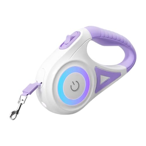 Juqoyue 5 M Lange Einziehbare Hundeleine mit LED-Taschenlampe, Langlebige Nylonleine, Einstellbare Steuerung zum Gehen und Von Haustieren C von Juqoyue
