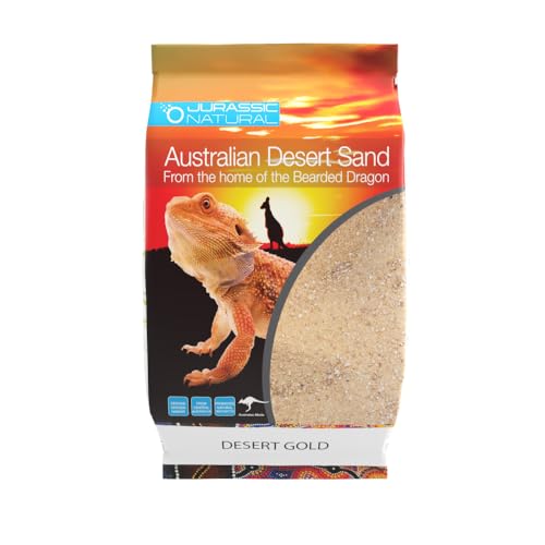 Jurassic Natural Australian Desert Dragon Habitat 4,5 kg Substrat für Bartagamen und andere Eidechsen, Gold von JurassicNatural