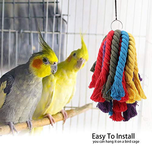 Vogelspielzeug, Papageien-Kauspielzeug, Sicheres, Einfach zu Installierendes Baumwollseil für Papageienvögel Vogelspielzeug, Papageien-Kauspielzeug, Sicheres, Einfach zu Installierendes Baumwollseil für Papageienvögel von Juroupi