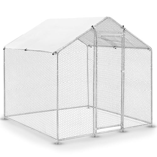 Juskys Freilaufgehege 2x2x2m - Hühnerstall aus Metall begehbar mit 4 m² Lauffläche, Tür & Riegel - Freigehege für Hühner, Kleintiere & Pflanzen Juskys Freilaufgehege 2x2x2m - Hühnerstall aus Metall begehbar mit 4 m² Lauffläche, Tür & Riegel - Freigehege für Hühner, Kleintiere & Pflanzen von Juskys