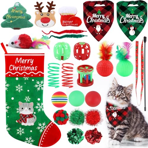 24-teiliges Weihnachts-Katzenstrumpf-Spielzeug, interaktives Katzenspielzeug, Weihnachts-Countdown, Weihnachts-Kätzchen-Geschenk-Set, Weihnachtsstrumpf, Spielzeug mit Lätzchen, Hirsch, Glocke, Bälle, 24-teiliges Weihnachts-Katzenstrumpf-Spielzeug, interaktives Katzenspielzeug, Weihnachts-Countdown, Weihnachts-Kätzchen-Geschenk-Set, Weihnachtsstrumpf, Spielzeug mit Lätzchen, Hirsch, Glocke, Bälle, von Justforjoyful