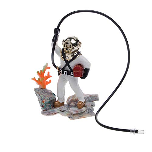 Juwaacoo Aquarium Aquarium Sea Treasure Diver Air Action Ornament Dekoration Harz Geschenk Unterwasser Dekorationen Garten von Juwaacoo