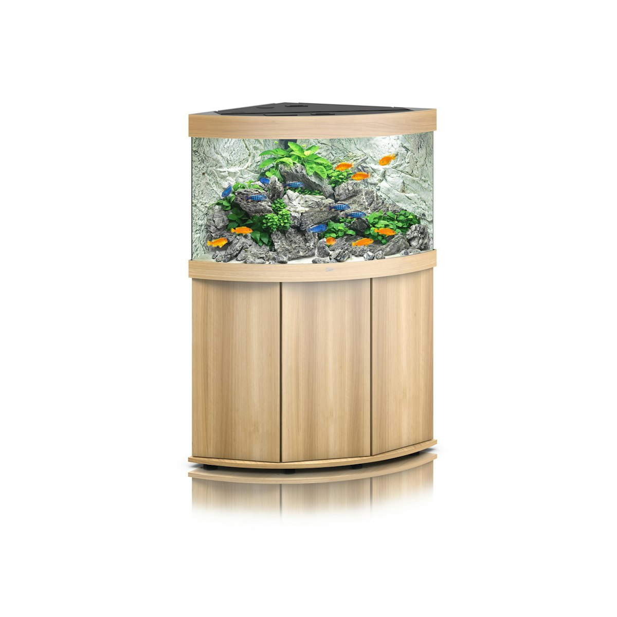 JUWEL Trigon 190 LED Aquarium mit Unterschrank helles Holz