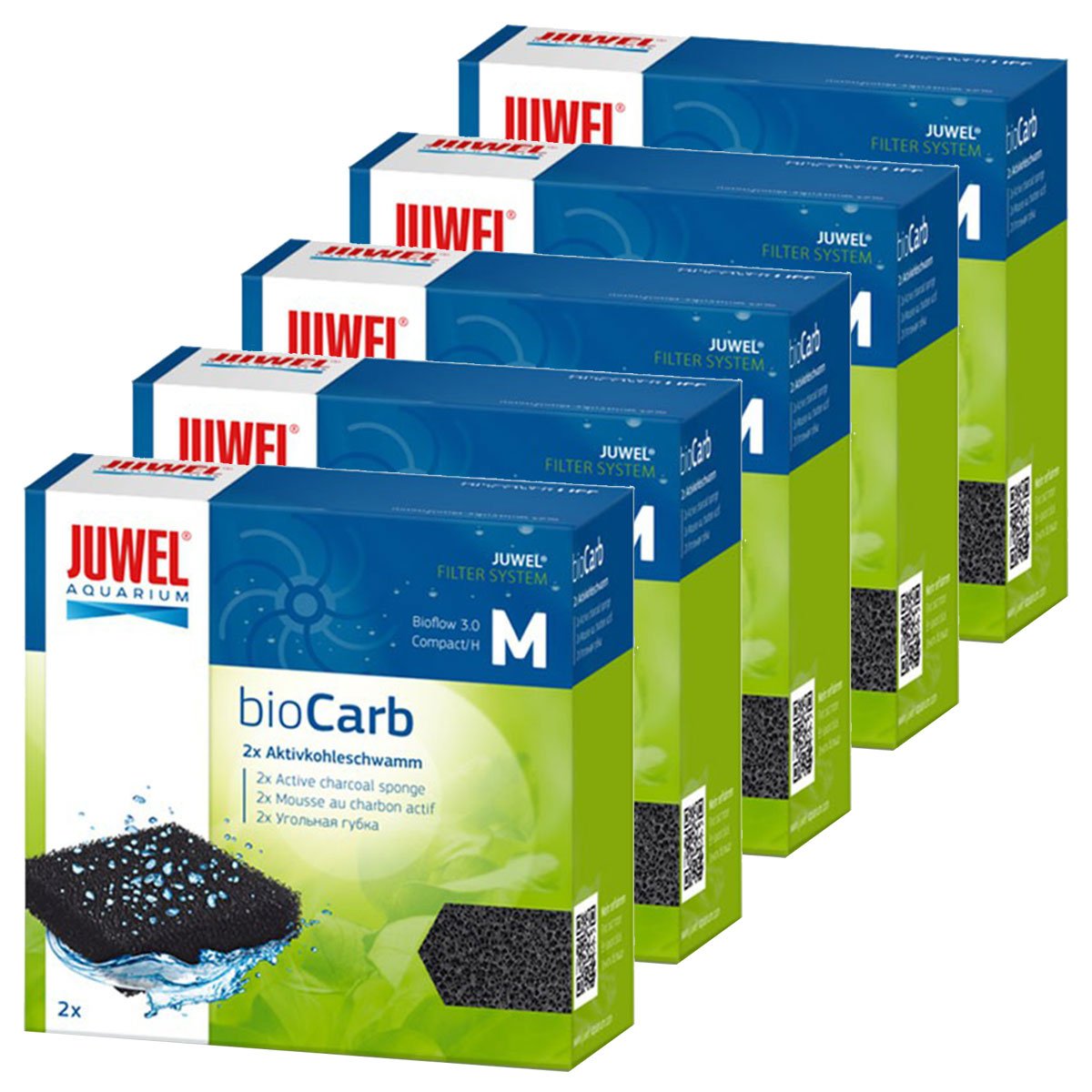 Juwel Aktivkohle-Filterschwamm bioCarb Bioflow 5xBioflow 3.0-Compact von Juwel