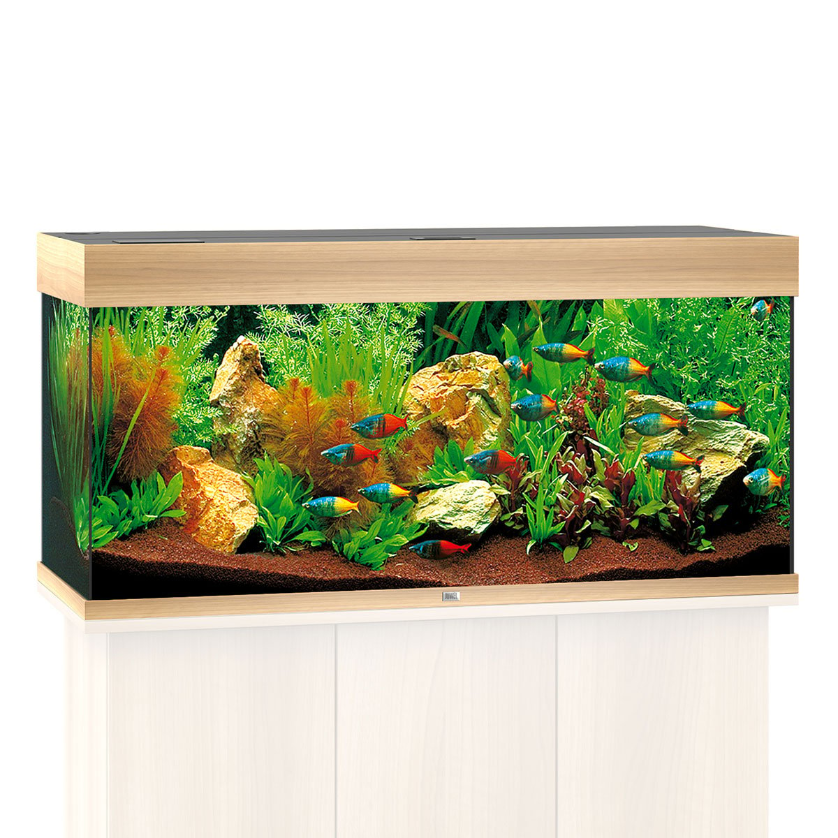 Juwel Rio 180 LED Komplett Aquarium ohne Schrank helles holz von Juwel