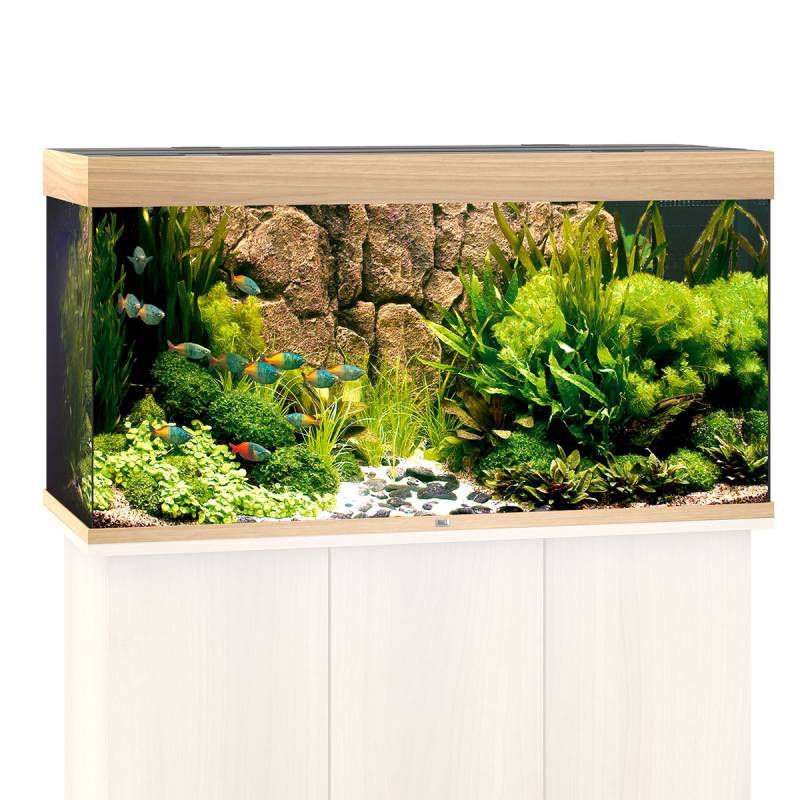 Juwel Rio 350 LED Komplett Aquarium ohne Schrank helles holz von Juwel