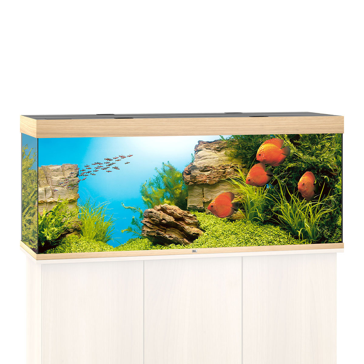 Juwel Rio 450 LED Komplett Aquarium ohne Schrank helles holz von Juwel