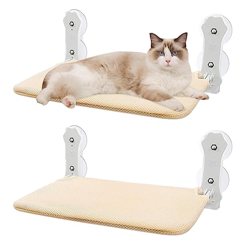 Katzenbett Fensterbank | 45 x 30 cm Katzen Fensterliege | Faltbare Katzen Hängematte mit starken Saugnäpfen | Robuste Fenster Katzenbetten für Wohnungskatzen mit einem Gewicht von 12,5–15 kg Katzenbett Fensterbank | 45 x 30 cm Katzen Fensterliege | Faltbare Katzen Hängematte mit starken Saugnäpfen | Robuste Fenster Katzenbetten für Wohnungskatzen mit einem Gewicht von 12,5–15 kg von Juzinqu