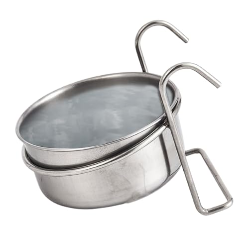 Bird Dishes for Cage, Parrot Food Feeding Cups, Stainless Steel Spill-Proof Water Bowl, Sturdy Suspending Design, Suitable for Parakeet Lovebird Conure Cockatiel, 2pcs Bird Dishes for Cage, Parrot Food Feeding Cups, Stainless Steel Spill-Proof Water Bowl, Sturdy Suspending Design, Suitable for Parakeet Lovebird Conure Cockatiel, 2pcs von Jvjggag