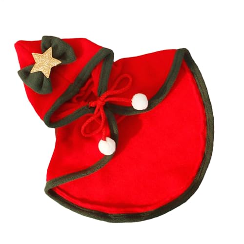 Cat Outfit, Dog Outfit, Christmas Pet Apparel, Santa Outfit for Cats, Cat Christmas Outfit with Star Bow, Details, Perfect Warm Outfits with Festive Design for Christmas Cosplay von Jvjggag
