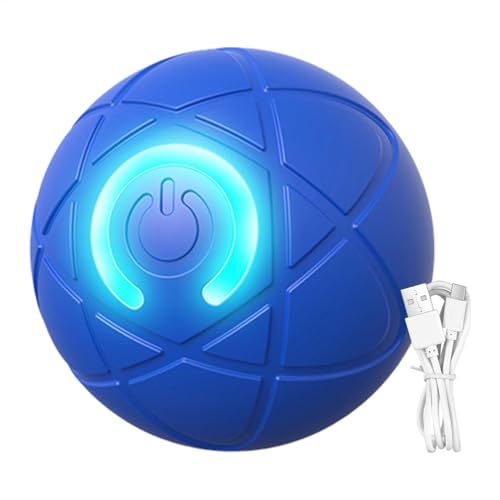 Dog Ball, Rolling Ball, USB Dog Ball, Interactive Pet Ball, Interactive Dog Toy LED Light Automatic Movement Reduces Exercises Muscles and Joints Enhances Dog's Health Veterinarian-Recommended von Jvjggag