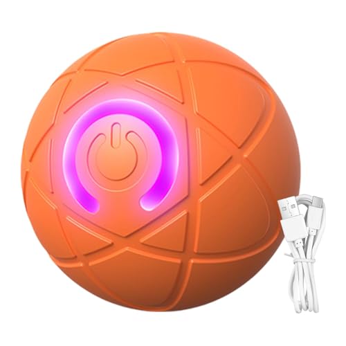 Dog Ball, Rolling Ball, USB Dog Ball, Interactive Pet Ball, Interactive Dog Toy LED Light Automatic Movement Reduces Exercises Muscles and Joints Enhances Dog's Health Veterinarian-Recommended von Jvjggag