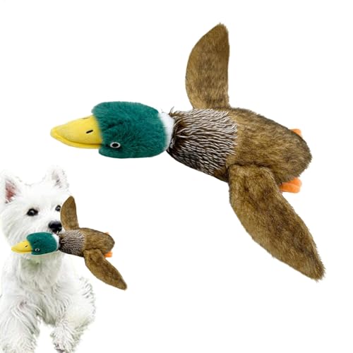 Jvjggag Ansprechendes Kauspielzeug für Hunde, gefülltes Stockenten-Design, Quietscher für zusätzliche Stimulation, weich und plüschig für Komfort, perfekt für den Innenbereich und befriedigende Jvjggag Ansprechendes Kauspielzeug für Hunde, gefülltes Stockenten-Design, Quietscher für zusätzliche Stimulation, weich und plüschig für Komfort, perfekt für den Innenbereich und befriedigende von Jvjggag