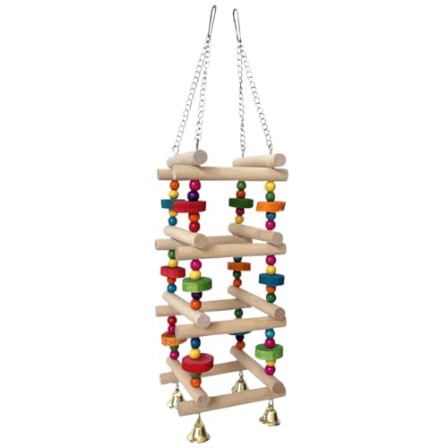 Jvjggag -Bissspielzeug, natürliches Holz-Kauspielzeug, Käfig-Hänge-Anreicherungszubehör, stabiles Design für Haustiere, Vögel, Sittiche, Nymphensittiche, 37 x 10 cm, mehrfarbig, 1 Stück Jvjggag -Bissspielzeug, natürliches Holz-Kauspielzeug, Käfig-Hänge-Anreicherungszubehör, stabiles Design für Haustiere, Vögel, Sittiche, Nymphensittiche, 37 x 10 cm, mehrfarbig, 1 Stück von Jvjggag