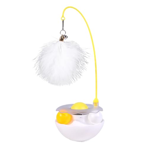 Jvjggag Cat Toy Wand, Interactive Cat Toy, Pet Accessory, Climbing Training Tool, Hunting Simulation Design, Travel Home Indoor Outdoor Play, 6.3 Inches, White Green, 1 Piece von Jvjggag