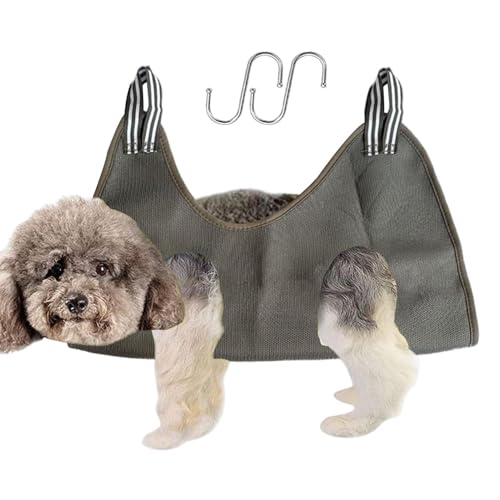 Jvjggag Hundehängematte zum Krallenschneiden,Hundepflegegeschirr | Hunde-Entspannungs-Pflege-Rückhaltehilfe, atmungsaktive und verstellbare Katzen-Hängematten für die Hundepflege von Jvjggag