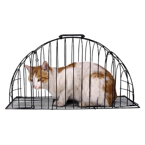 Jvjggag Katzenkäfige für den Innenbereich, kratzfester Fellpflegekäfig für Katzen, multifunktionales Werkzeug, Netz, Metall, für Reisen, Auto, Fahrt, Zuhause, Innenpflege, Kätzchen, Welpen, Baden von Jvjggag