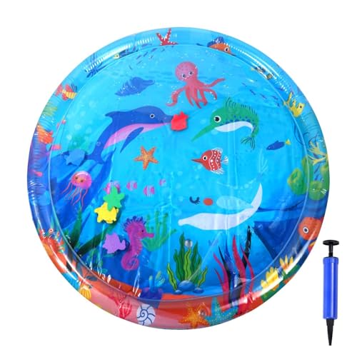 Jvjggag Pet Water Sensory Mat, Inflatable Play Water Pad Bed, Cooling Interactive Toy, Thickened with Pump, Supplies for Indoor and Outdoor Exercise, Fun and Relief von Jvjggag