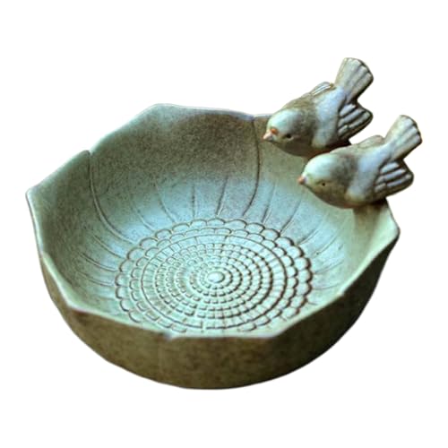 Jvjggag Vogeltränke aus Keramik, Retro-Vogeltränke, dekorative Futterschale, künstlerische multifunktionale Vogeltränke, Hof, Gartendekoration für Papageien, Schmetterlinge, , Eichhörnchen Jvjggag Vogeltränke aus Keramik, Retro-Vogeltränke, dekorative Futterschale, künstlerische multifunktionale Vogeltränke, Hof, Gartendekoration für Papageien, Schmetterlinge, , Eichhörnchen von Jvjggag