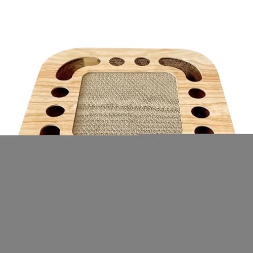 Katzenkratzbrett, -Kratzer mit interaktiver Kugelbahn, Katzenkratzpad, Spielzeug für Innenspiele, Haustierunterhaltung, Möbelbodenschutz, 33 x 33 x 5,5 cm Katzenkratzbrett, -Kratzer mit interaktiver Kugelbahn, Katzenkratzpad, Spielzeug für Innenspiele, Haustierunterhaltung, Möbelbodenschutz, 33 x 33 x 5,5 cm von Jvjggag