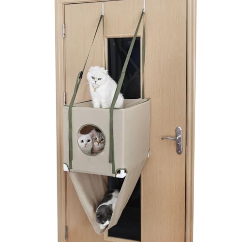 Kitten Lounger, Cat Hammock, Cat Hammock, Double Layer Design, Easy to Gather, Bedroom Pet Corner Use, Adjustable Height, Compact Size, Single Pack, Double Covering Perch Kitten Lounger, Cat Hammock, Cat Hammock, Double Layer Design, Easy to Gather, Bedroom Pet Corner Use, Adjustable Height, Compact Size, Single Pack, Double Covering Perch von Jvjggag