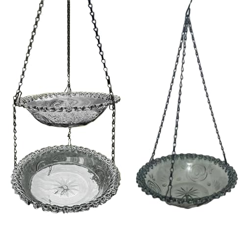 Vogeltränke, Vogelschale für den Außenbereich, Garten-Futterspender, dekoratives flaches Becken, leicht zu reinigender Trinkpool, Terrasse, Hofkäfig, Hof-Futterschale, 9,25 x 9,25 x 2,17 cm Vogeltränke, Vogelschale für den Außenbereich, Garten-Futterspender, dekoratives flaches Becken, leicht zu reinigender Trinkpool, Terrasse, Hofkäfig, Hof-Futterschale, 9,25 x 9,25 x 2,17 cm von Jvjggag