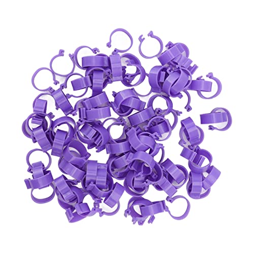 Jwthee Hühneridentifikationsbeinbänder Ringe, 100pcs Hühnchen -Tags für Beine Clip auf Hühnerarmbändern für Hühner Chicks Bantam Finch Dove Lovebird Quail kleine Vögel Identifikation (20 mm) von Jwthee
