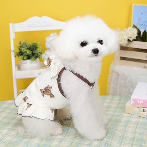 Cotton Pet Puppy Kleid entzückende Bärenmuster Hundekleid Sommerkleidung für Teddy (Bär l) von Jxngery