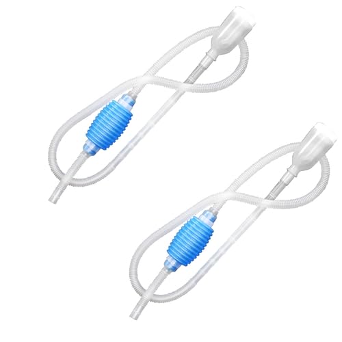 Jyinelx Aquarium-Siphonpumpe, 140 cm, Aquarium-Siphon, Hand-Aquarium-Kiesreiniger, Staubsauger-Siphon für den täglichen Wasserwechsel, Filter, Sand, Aquarium-Reinigungsset, 2 Stück von Jyinelx