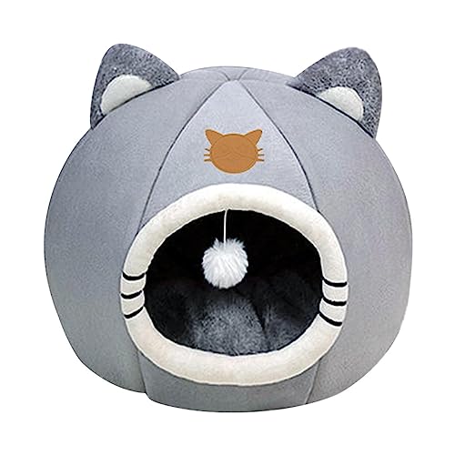 Jyuha Katzenhäuser für Indoor-Katzen – 2-in-1 Katze für Hauskatzen, Höhle Katzenbett, Filz, Katzenhöhle, Katzenbett, große Katzenhöhlen für Indoor-Katzen, rutschfeste Unterseite für Katzen, kleine Jyuha Katzenhäuser für Indoor-Katzen – 2-in-1 Katze für Hauskatzen, Höhle Katzenbett, Filz, Katzenhöhle, Katzenbett, große Katzenhöhlen für Indoor-Katzen, rutschfeste Unterseite für Katzen, kleine von Jyuha