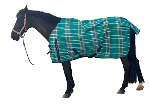 Jyuiipcz Pferdedecke, 1200D wasserdicht, für den Winter, warm, Pferdeteppich, Standardhals-Pflegedecke, Himmelblau 74, Blau / Grün 76 Jyuiipcz Pferdedecke, 1200D wasserdicht, für den Winter, warm, Pferdeteppich, Standardhals-Pflegedecke, Himmelblau 74, Blau / Grün 76 von Jyuiipcz