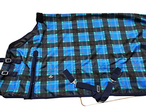 Jyuiipcz Pferdedecke, 1200D wasserdicht, für den Winter, warm, Pferdeteppich, Standardhals-Pflegedecke, Himmelblau 74, Blau / Schwarz 68 Jyuiipcz Pferdedecke, 1200D wasserdicht, für den Winter, warm, Pferdeteppich, Standardhals-Pflegedecke, Himmelblau 74, Blau / Schwarz 68 von Jyuiipcz