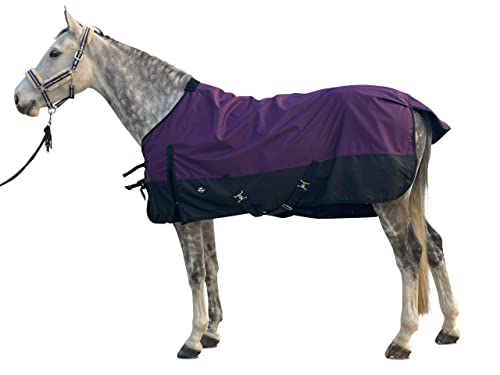 Jyuiipcz Pferdedecke 1200D wasserdicht, für den Winter, warm, Pferdeteppich, Standardhals-Pflegedecke, Himmelblau 74, Dunkelviolett 76 Jyuiipcz Pferdedecke 1200D wasserdicht, für den Winter, warm, Pferdeteppich, Standardhals-Pflegedecke, Himmelblau 74, Dunkelviolett 76 von Jyuiipcz