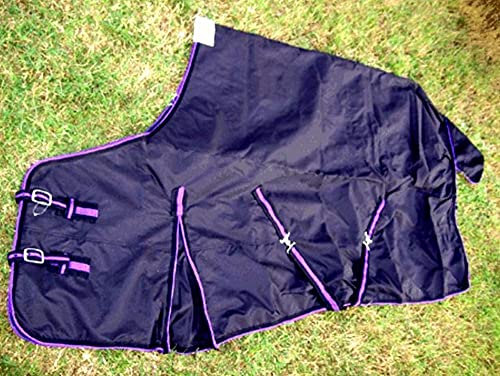 Jyuiipcz Pferdedecke 640D Weidedecke Winter Winddicht Ripstop-Decke Warme Pferdepflegedecke Fleece Pferdeteppich (62) von Jyuiipcz