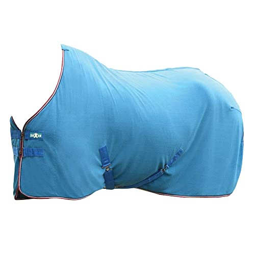 Jyuiipcz Pferdedecke für den Winter, winddicht, Polarfleece, Standard-Hals, Pferdepflegedecke (Blau/Marineblau/Beere, 1,72 m), Blau / Marineblau / Beere 78 von Jyuiipcz