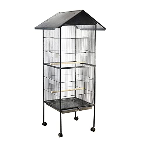 Jyuiipcz Vogelkäfig Haustier Vogelkäfig Metall Breit Hoch Große Kapazität Multifunktions Futterruhe Spaß Einfache Reinigung Papageien Aras Nymphensittiche Nest Supplies Papageienkäfig von Jyuiipcz