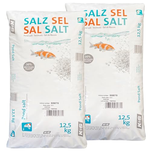 K+S Esco Teichsalz 25kg | Für Zierfische und Kois | Ohne chemische Zusätze | Unterstützt Gesundheit | Bekämpft Algen | 25 kg für 5000 l K+S Esco Teichsalz 25kg | Für Zierfische und Kois | Ohne chemische Zusätze | Unterstützt Gesundheit | Bekämpft Algen | 25 kg für 5000 l von K+S