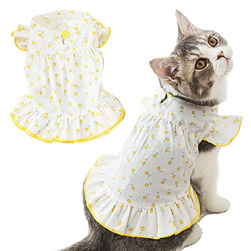Haustier-Sommerkleid, Sonnenblumen-Prinzessinnenkleid, für kleine Rassen, Welpen, Katzen, Hundebekleidung (XX-Large) von K ERATISNIK