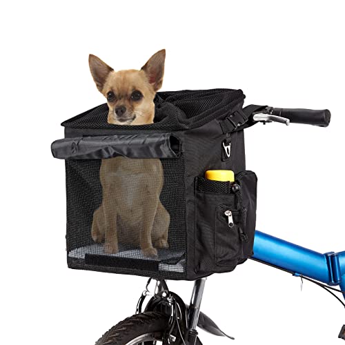 K ERATISNIK Haustier-Fahrradtragetasche, wasserdicht, mit reflektierenden Streifen, Haustier-Fahrradkorb, Haustier-Reisetasche, sicherer Hunde-Rucksack für kleine und mittelgroße Katzen von K ERATISNIK