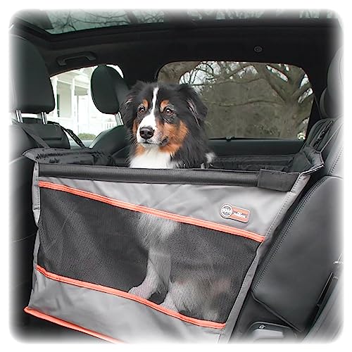 K&H PET PRODUCTS Buckle N' Go Autositz für Haustiere, großer Hundeautositz, 53 x 48 x 48 cm, Grau, 100538738 von K&H PET PRODUCTS