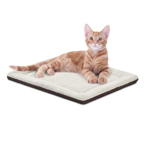 K&H Pet Products Selbstwärmende Katzenbettauflage, selbstheizende thermische Katze und Hund, Katzenwärmermatte für Wild- und Indoor-Katzen, Haferflocken/Schokolade, 53,3 x 43,2 cm von K&H