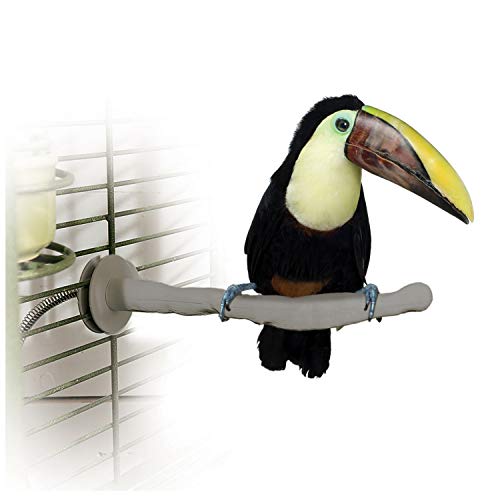 K&H PET PRODUCTS Thermo-Perch Beheizbare Sitzstange für Vögel, Grau, groß, 5,1 x 37,1 cm von K&H PET PRODUCTS