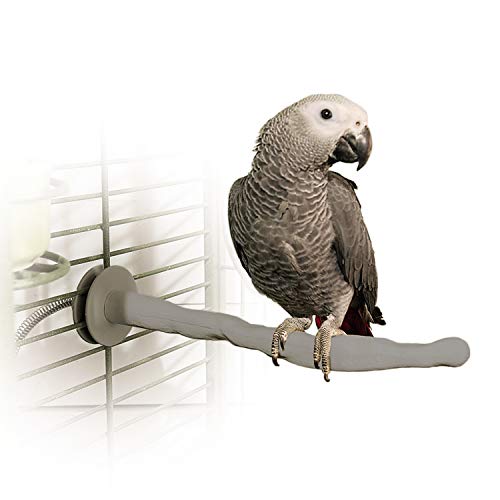 K&H PET PRODUCTS Thermo-Perch Beheizte Vogelstange, Größe M, 3,2 x 33 cm, Grau von K&H PET PRODUCTS