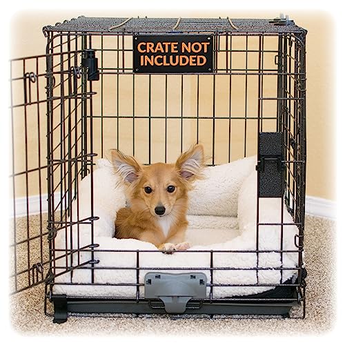 K&H Pet Products Ultra Plush Deluxe Nackenrolle für Hundekäfige, Plüsch-Hundebett und Hundehütte, tragbar, für den Innenbereich, Fleece, klein von K&H
