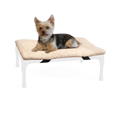 K&H Pet Products Hundebettunterlage (Kinderbett separat erhältlich), Komfortbett für K&H kleine, erhöhte Hundebetten, weich und flauschig, sichere Passform, maschinenwaschbar, tragbar, Größe S, 55,9 x von K&H