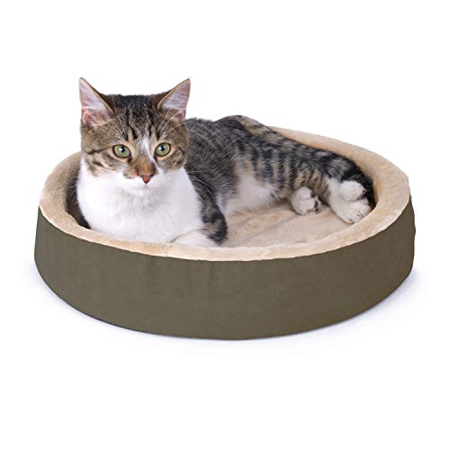 K&H Pet Products Thermo-Kitty Cuddle Up Heated Cat Bed for Pets 16 Inch Mocha von K&H Pet Products